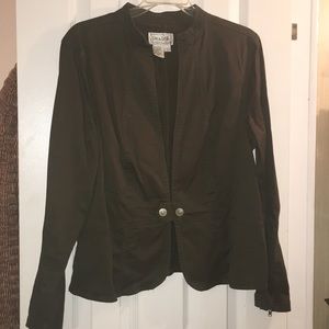 Live a Little Olive Blazer Jacket Size Large
